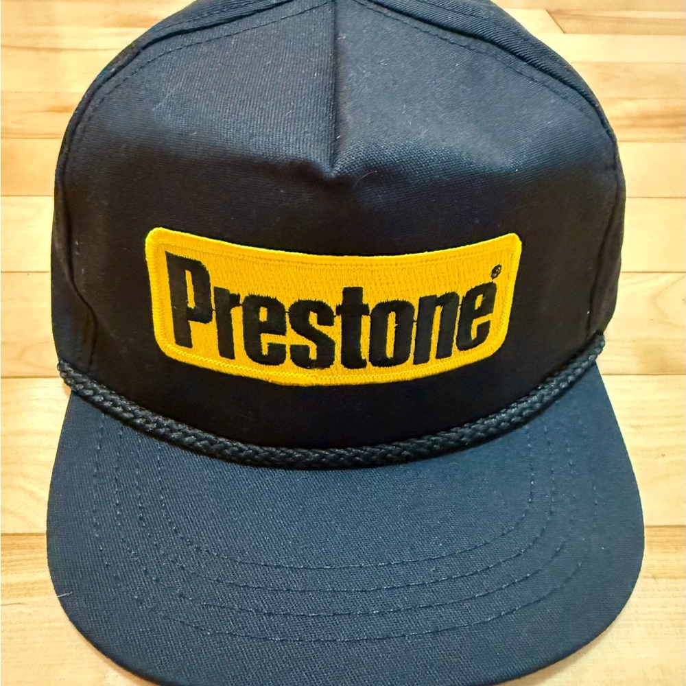 Vintage Prestone Rope Racing Hat SnapBack Black